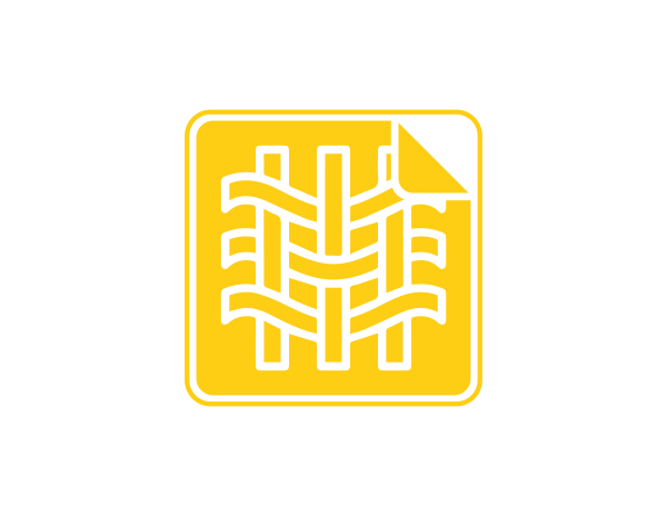 Geweven textiel sticker
